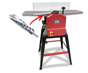 LUMBER JACK PRO Series Helical Planer Thicknesser 254mm 10" 1500W Motor 24 TC Cutters Low Noise & Smooth Finish