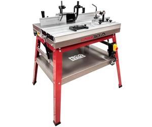 LUMBER JACK PRO SERIES Router Table, Heavy Duty Cast Iron Workbench with Sliding & Tilting Table, Secure Clamping System & On Board Switch, Woodworking & Routing Station