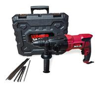 LUMBER JACK Rotary Hammer Drill 850W Motor, 3 Mode Drilling/Hammer/Chisel, SDS Plus 2.7 Joule, Includes Drill Bits and Chisel