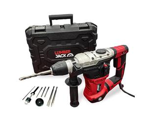LUMBER JACK SDS Hammer Drill, Rotary Action with 3 Drilling Functions Chisel & Hammer, Built in Anti Vibration 230V 1050W