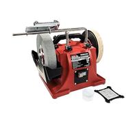 LUMBER JACK Whetstone Wet Stone Sharpener System 200mm with Leather Honing Wheel, Electric Grinding & Polishing Tool 180W
