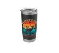 Lumber River State Park North Carolina Retro Sunset Souvenir Stainless Steel Insulated Tumbler