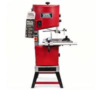 Lumberjack 14" Professional Bandsaw Band Saw Floor Standing 1100W Induction Motor Cast Iron Table Top Includes Circular Cutting Attachment 13mm Blade, Bandsaws for Woodwork Woodworking