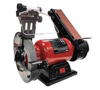 Lumberjack 150mm Bench Grinder with 50mm Belt Sander & LED Work Light in Red Lumberjack Red