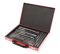 Lumberjack 17 Piece SDS Plus Drill Bit & Chisel Set in Metal Storage Case in Red | Size: 1000mm x 400mm Lumberjack Red 1000mm x 400mm