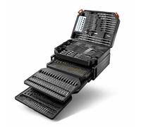 Lumberjack Tools Lumberjack 300 Piece Hss Drill Bit Set For Masonry Metal Wood Flat Pozi Bits In Case