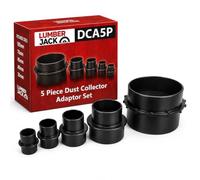 Lumberjack 5pc Dust Extractor Hose Adaptor Set Universal Vacuum Adapter Kit