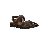 Lumberjack Asher Men's Leather Sandals, Dr Brown Black, 8.5 UK