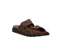 Lumberjack Asher Men's Leather Slipper with Strap Adjustment, Dark Brown, 8 UK