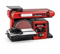 Lumberjack Belt and Disc Sander 370W, 4" x 36" Bench Sander, Bench Top Linisher with Cast Iron Base, Woodworking Belt Sanders for Wood Sanding, 240V, Red Belt Sander