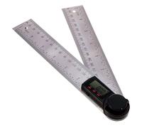 LUMBER JACK Digital Angle Gauge Finder Stainless Steel Measuring Device 0-360 Protractor Ruler LCD Display Woodworking, Construction, Hand Tools, Laser-Etched 200mm Measurements DAR200