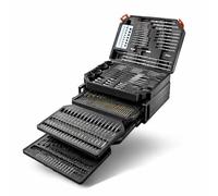 Lumberjack Drill Bit Set Screwdriver Bit Drill Bits, Complete Kit for Masonry drill, Metal, Wood & Plastic High Performance power tool drill set, Accessories universal sets in Organised Carry Case