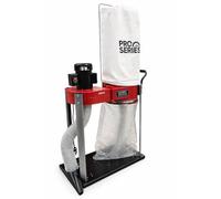 Lumberjack Dust Extractor, 750W 1HP Workshop Extraction Vacuum, 4" Hose, 57L Collection Bag, Heavy-Duty Aluminium Base, Mobile with Swivel Casters, High Airflow 500 CFM for Woodworking Extractors