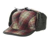 Lumberjack Hat Peaked Trapper Hats with Ear Flaps Check Cap (UK, Alpha, L, Burgundy)