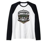Lumberjack Keepers of The Forest Woodland Protector Raglan Baseball Tee