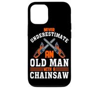Lumberjack Never Underestimate An Old Man Chainsaw Case for iPhone 12/12 Pro