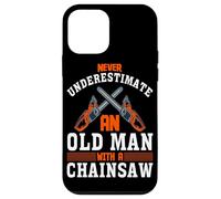 Lumberjack Never Underestimate An Old Man Chainsaw Case for iPhone 12 mini