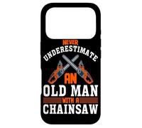 Lumberjack Never Underestimate An Old Man Chainsaw Case for iPhone 17 Pro