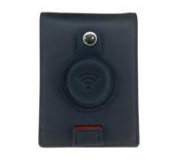 Lumberjack Plaid Genuine Leather AirTag Wallet | RFID Blocking Bifold | Multifunctional with Money Clip | Gift Box | Track Wallet Location, Everyday Use, Gift