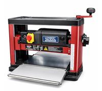 Lumberjack Planer Thicknesser Woodworking, Electric Wood Thickness Planer, 330mm Bench Top Portable Thicknesser Machine, 240V, Red