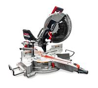 Lumberjack Professional 12 Inch Double Bevel Compound Sliding Mitre Saw with LED Shadow Light, 240V chop Saw Includes 60T Blade, 3400rpm Power saws Woodworking
