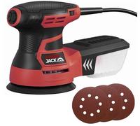Lumberjack Random Orbital Sander 350W 125mm Includes Dust Box & Sanding Pads Red Lumberjack Red