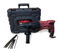 Lumberjack SDS Rotary Hammer Drill 850W with Drill Bits & Chisel Included in Red Lumberjack Red