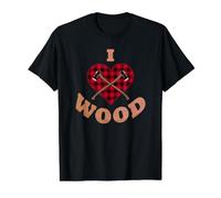 Lumberjack Shirt I Love Wood Working Woodworker Arborist Axe Value Graphic T-Shirt, Men, Black, XL