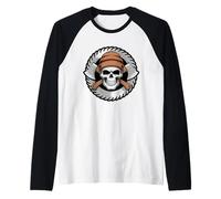 Lumberjack Skull Sawblade Axes Timber Chainsaw Logger Power Raglan Baseball Tee