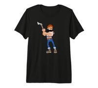 Lumberjack T-Shirt Hipster Mountain Man Flannel Axe Tee Premium T-Shirt