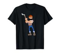 Lumberjack T-Shirt Hipster Mountain Man Flannel Axe Tee T-Shirt