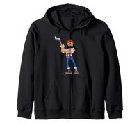 Lumberjack T-Shirt Hipster Mountain Man Flannel Axe Tee Zip Hoodie