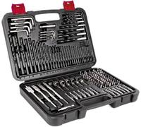 LUMBER JACK 150 Piece Combination Drill Bit Set, Includes HSS Titanium Twist, Masonry, Wood, Screwdriver Bits & More in Storage Case