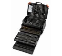 Lumberjack Tools Lumberjack 300 Piece Hss Drill Bit Set For Masonry Metal Wood Flat Pozi Bits In Case