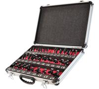 Lumberjack Tools Lumberjack 35 Piece Router Cutter Set 1/4" Shank Tct Tungsten Carbide Tipped Woodworking Set Includes Metal Storage Case