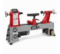 Lumberjack 550W Mini Wood Lathes for Wood Turning with Variable Speed (450-3500 RPM) Digital Display, Heavy-Duty Lathe Machine with cast Iron Bed, This mini Lathe has 305mm Swing for Woodturning