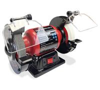 LUMBER JACK 6" Bench Grinder 150mm Coarse Stone and Whitestone Grinding 250W Motor with Tool Rests & Eye Shields