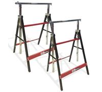Lumberjack Tools Lumberjack Folding Work Horse Trestles Sawhorse Pair Adjustable Height Stand 150Kg