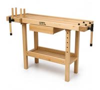 Lumberjack Work Bench, Workbench Woodworking Table, 1 Drawers and 2 Vice
