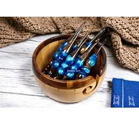 Lumberkart Handcrafted Ergonomic Resin & Rosewood Wooden Crochet Hooks Set with Tunisian Hook 4mm to 10mm (Set of 07)
