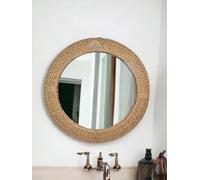Lumberkart Handcrafted Nautical Braided Rope Mirror: Coastal Chic Home Decor Accent - Rustic, Boho, Handmade Wall Hanging for Beach House, Coastal Living Room, Bathroom - (18 Inch)