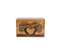 Lumberkart Handmade Premium Quality Rosewood Cremation Urns and Funeral Urns for Adults: Engraved Large Wooden Keepsake Boxes for Human & Pet Ashes (L-250Cu)