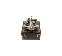 Lumberkart J Scott Vintage Handmade Brass Nautical Sextant with Built in Compass and Rosewood Box Perfect for Sailing and Nautical Decoration