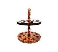 Lumberkart Rosewood Portable Crochet Hook Stand- Wooden Stand and Needle Organizer for Knitting, Crochet, Sewing, and Crafting - Compact Storage Solution for Crafters