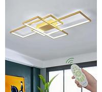 Lumbryzn 108W LED Ceiling Light Dimmable with Remote Control, Modern Square Flush Mount Ceiling Lamp, Adjustable 2700K-6500K Lighting Fixture for Living Room, Bedroom, Kitchen, Dining Room