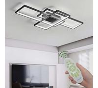 Lumbryzn 72W LED Ceiling Light Dimmable with Remote Control, Modern Square Flush Mount Ceiling Lamp, Adjustable 2700K-6500K Lighting Fixture for Living Room, Bedroom, Kitchen, Dining Room