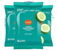Lume - Acidified Deodorant Wipes: 24 Hour Odour Control, Aluminium and Baking Soda Free, Skin Care - 45