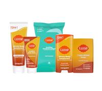 Lume - Deodorant starter pack for the whole body: solid bar, invisible cream tube, acidified mini bath gel, soy soap