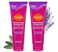 Lume Full Body Deodorant with Sweat Control Soft Cream Tube 72 Hours Odor and Sweat Control Bicarbonate Free Skin Lovers 90g (Pack of 2) (Lavender Sage)
