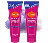 Lume Full Body Deodorant with Sweat Control Soft Cream Tube 72 Hours Odour and Sweat Control Bicarbonate Free Skin Loving 90g (Pack of 2) (Soft Powder)